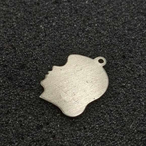 Vintage Sterling Silver Girl Silhouette Pendant Charm ¾" 1.7g .925 - Picture 6 of 9